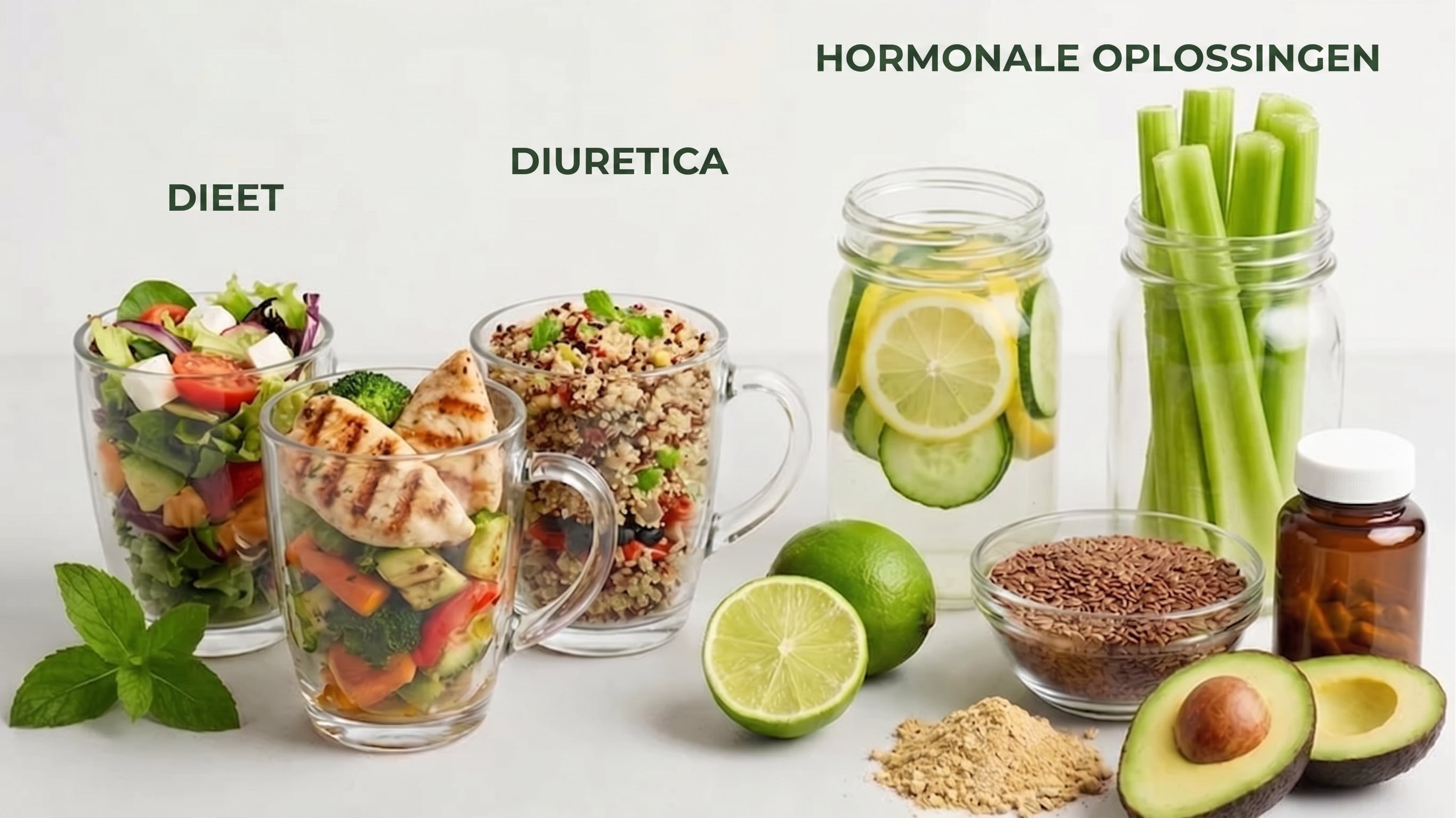 Di&euml;ten, plaspillen en hormonale oplossingen